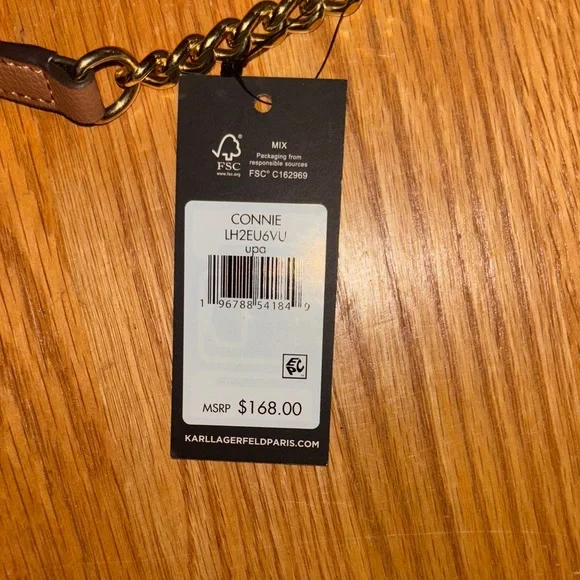 Karl Lagerfeld Monogram Crossbody Bag with Brown Accents - Picture 2 of 4